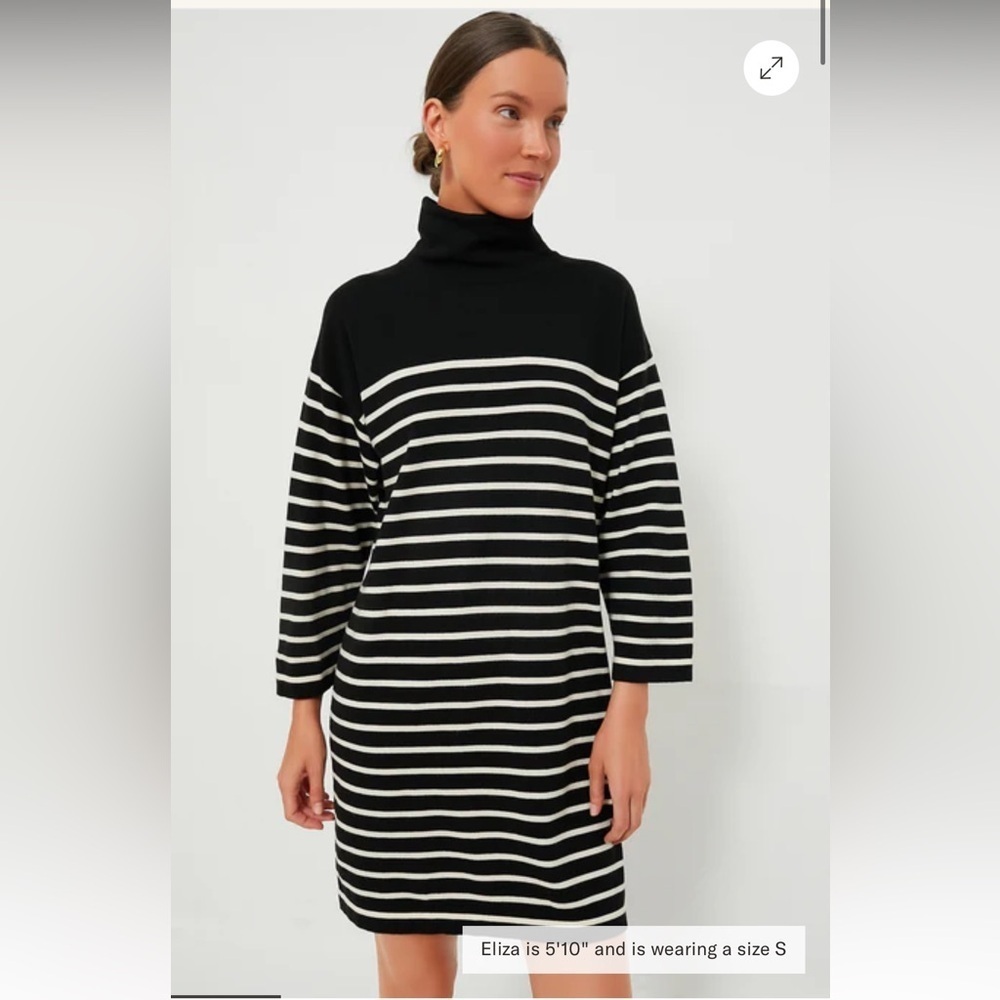 POMANDER PLACE
Striped Durand Turtleneck Dress, size XS